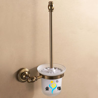 金怿洁具 太空铝青古铜拉丝马桶刷 马桶杯 浴室挂件