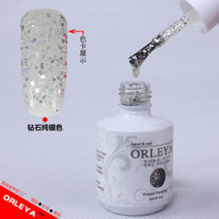 正品包邮ORLEYA美甲时尚性感钻石纯银色 可卸QQ芭比蔻丹指甲油胶