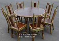 纯手工制作的竹家具 竹餐桌餐椅 竹椅子 竹餐桌 餐桌餐椅