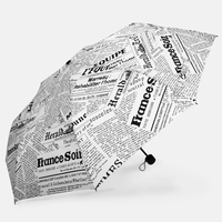 韩国创意报纸伞黑胶防紫外线折叠遮阳雨伞防晒男女晴雨太阳伞包邮
