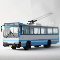 巴士模型 1:76上海公交车15路无轨电车SK5105GP 现货 买1送3
