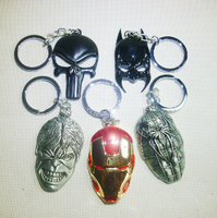 复仇者联盟周边产品 超酷英雄面具钥匙链 钥匙扣 挂件批发