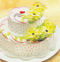 米旗蛋糕/大庆花店/生日蛋糕/祝寿蛋糕/盛开心情送长辈生日蛋糕