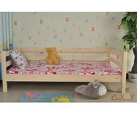 松木床 带护栏儿童床 实木儿童床