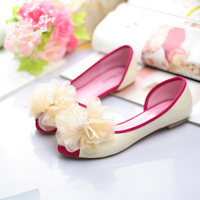 特价Yixue限量经典 韩国订单 淑雅精致 超大颗花朵侧空平底单鞋