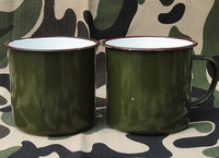 9厘米搪瓷口杯 军绿色搪瓷口杯