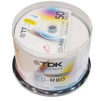 正品 TDK  可打印 cd-r 刻录盘 空白光盘 打印cd光盘 700MB CD盘