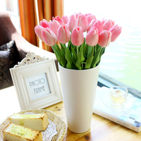 最爱仿真郁金香花台面桌面摆放花艺客厅装饰品假花装饰绢花