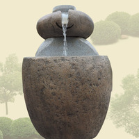 石磨仿石头流水喷泉欧式喷泉花园别墅酒店装饰流水喷泉工艺品摆件