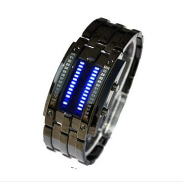 新款正品时刻美男士手表 钨钢男表 韩版复古防水电子表LED创意表