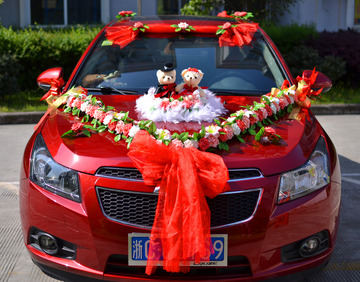 2016新款车头花盘花装饰装扮结婚用品道具创意婚车拉花 个性婚礼