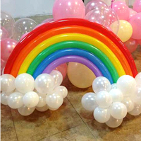 260型长条魔术气球 彩虹气球套餐 百变造型动物气球批发 婚庆用品
