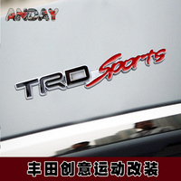 丰田改装TRD SPORTS车标志凯美瑞锐志雅力士金属3D立体车身贴包邮
