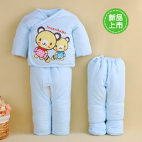 新生儿衣服婴儿棉衣宝宝秋冬棉衣套装卡通动物图案 两件套 三件套