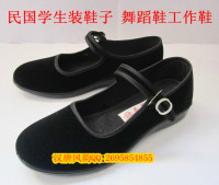 民国学生装古典女鞋演出老北京布鞋黑色布鞋五四学生装青年装布鞋