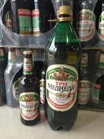 【不参与活动】正品金阳俄货俄罗斯进口 三只熊啤酒2.3升一提6桶
