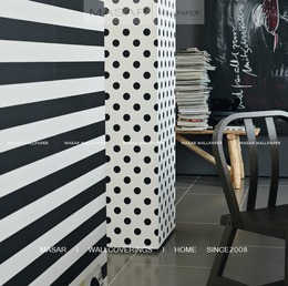 MASAR玛撒德国墙纸进口壁纸3D立体凹凸 黑白波点圆点 现代简约