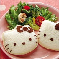 DIY模具 KT猫咪 凯蒂猫饭团寿司三明治模具 土司面包制作器