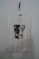 太平鸟peacebird T恤 100%超柔纯棉 圆领竖条人物图案时尚休闲