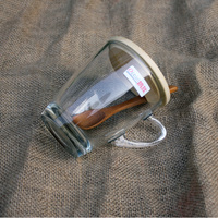 白领最爱海洋ocean泰国进口　带盖透明玻璃杯　有把耐热水咖啡杯