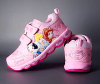 秋款迪士尼童鞋芭比公主闪灯鞋亮灯女童运动鞋儿童休闲鞋