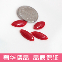 台湾绮丽珠宝时尚棱形DIY大红色宝石戒指戒面饰品台湾高端饰品