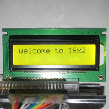 LCD1602液晶屏LCM1602E厂家直销 84*44 背光黄绿屏黑字 5V /3.3V