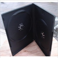 DVD长方形黑色双片盒子 光盘盒 光盘包装盒光盘塑料盒