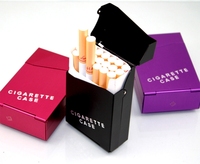 正品  时尚超薄烟盒20支装自动弹盖德国香菸盒刻字 个性 侧开批发