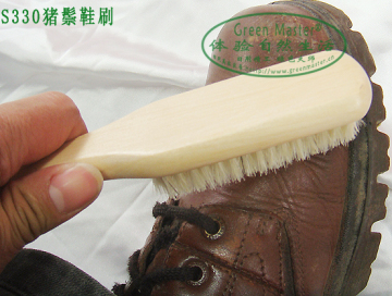 GreenMaster猪鬃鞋刷上油刷去污刷猪毛鞋擦清洁刷