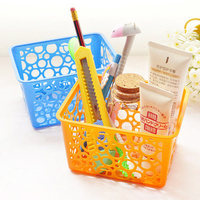 创意环保塑料迷你桌面方形收纳盒储物篮
