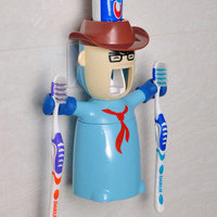 ecoco/意可可 第三代爱情勇士洗漱套装 自动挤牙膏器 情侣牙刷架