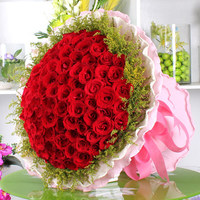 99朵红玫瑰花节爱情生日鲜花预订上海鲜花速递 花店送花