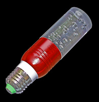 RGB遥控球泡灯泡E27螺口B22卡口3W水晶灯泡LED七彩色光源220V