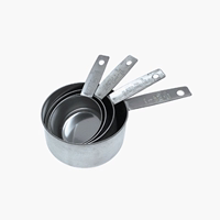 EKCO不锈钢量勺量匙咖啡勺 4件套量杯量勺 烘培工具 厨师必备特价