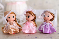 【特价】8厘米带帽婚纱娃娃 迷糊娃娃挂件 结婚娃娃 包喜糖娃娃