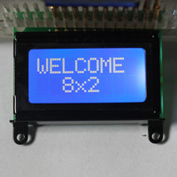 LCD0802液晶屏 厂家直销0802C 背光蓝屏白字 背光 5V或3.3V可选
