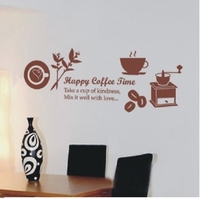 墙贴 客厅卧室背景墙贴纸 咖啡时间 自助餐厅茶座浪漫情调贴花画