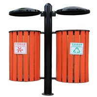 钢木垃圾桶 户外垃圾桶环卫分类垃圾桶果皮箱桶垃圾筒室外垃圾桶