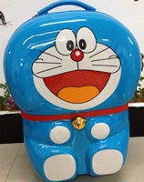 包邮韩国哆啦A梦儿童拉杆箱叮当机器猫可爱卡通立体旅行箱登机箱