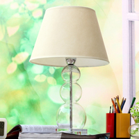 环保透明圆球玻璃台灯 简约时尚客厅书房装饰灯 卧室床头灯 包邮