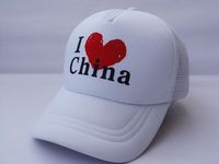 特价  精品帽子我爱中国休闲网眼帽 街舞帽/太阳帽/货车帽C72F