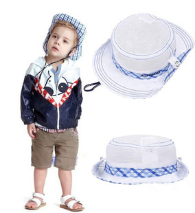 支持验货韩国allolugh阿路和如2013夏季新款男宝网眼帽渔夫帽盆帽