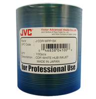 JVC CD-R 高质量 可打印光盘 空白盘片 刻录盘 100片装 原装正品