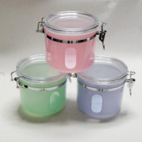 新款双层加厚透明无味塑料装奶粉 茶叶 干果 糖罐 密封罐 储物缸
