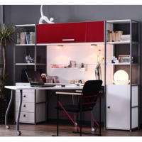 钢木书房家具猫王风格书房书桌柜书架自由组合电脑书台包物流M099