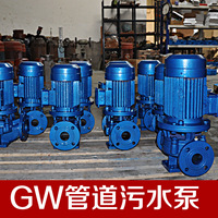 LW GW管道式无堵塞排污泵 立式管道污水泵 城市建筑市政工程化工