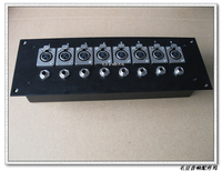 音响配件LQ2628-8 音频连接线盒卡农话筒灯光信号盒录音棚信号盒