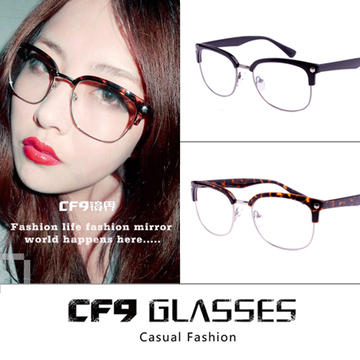 CF9 六角钉型铆钉板材金属眼镜框 男女 潮眼镜架 韩国风范 010