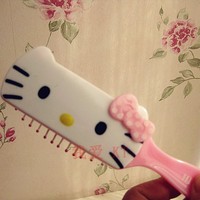 可爱Hello Kitty化妆梳子 凯蒂猫防静电按摩梳 KT猫负离子梳